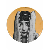 Fornasetti Prato Retrato de crocodilo - Preto