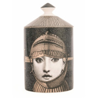 Fornasetti Vela com suporte de cerâmica 'Armatura' - Preto