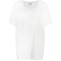 Forte Forte Camiseta mangas curtas com gola redonda de linho - Branco