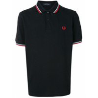 Fred Perry Camisa polo com logo e acabamento de listra - Azul