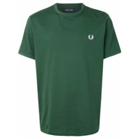 Fred Perry Camiseta de algodão com logo bordado - Verde