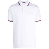 Fred Perry embroidered logo cotton polo shirt - Branco