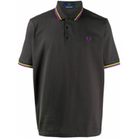 Fred Perry embroidered logo cotton polo shirt - Cinza