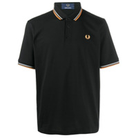 Fred Perry embroidered logo cotton polo shirt - Preto