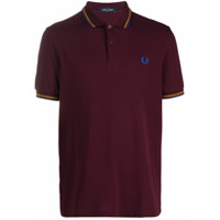 Fred Perry embroidered logo cotton polo shirt - Roxo