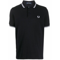 Fred Perry embroidered logo short-sleeved polo shirt - Azul