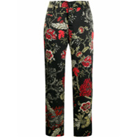 F.R.S For Restless Sleepers Calça com estampa floral de seda - Preto