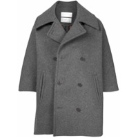 Fumito Ganryu Casaco slim com mangas 3/4 - Cinza