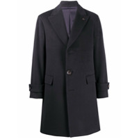 Gabriele Pasini Casaco midi de cashmere com abotoamento simples - Azul