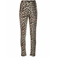 GANNI Legging com estampa de leopardo - Marrom