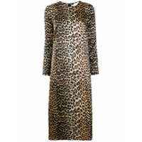 GANNI Vestido com estampa de leopardo - Neutro