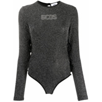 Gcds Body com recorte vazado e brilho - Preto