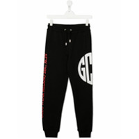 Gcds Kids Calça esportiva com estampa de logo - Preto