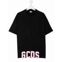 Gcds Kids Camiseta com estampa de logo - Preto