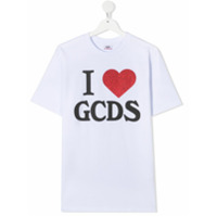 Gcds Kids Camiseta decote careca com estampa gráfica - Branco
