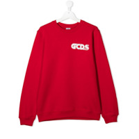 Gcds Kids Moletom com estampa de logo - Vermelho