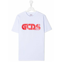 Gcds Kids TEEN logo cotton T-shirt - Branco
