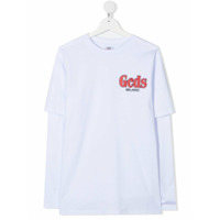 Gcds Kids TEEN logo long-sleeve top - Branco
