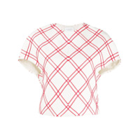 Giambattista Valli Camisa mangas curtas com estampa geométrica - Branco