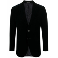 Giorgio Armani Blazer com abotoamento simples de veludo - Azul