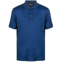 Giorgio Armani Camisa polo com bordado - Azul