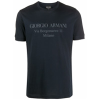 Giorgio Armani Camiseta com estampa de logo - Azul