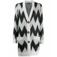 Giorgio Armani Cardigan com padronagem chevron - Cinza