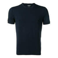 Giorgio Armani embroidered logo T-shirt - Azul