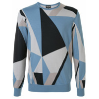 Giorgio Armani Suéter com padronagem geométrica - Azul