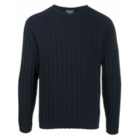 Giorgio Armani Suéter de tricô canelado - Azul