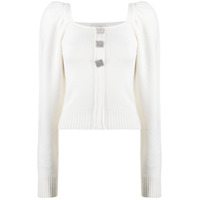 Giuseppe Di Morabito Suéter cropped mangas longas - Branco