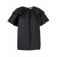 Givenchy black ruffle cotton blouse - Preto