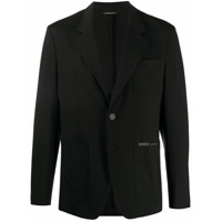 Givenchy Blazer com abotoamento simples e logo - Preto