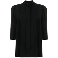 Givenchy Blusa de seda com botões decorativos - Preto