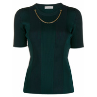 Givenchy Blusa de tricô com detalhe de corrente - Verde