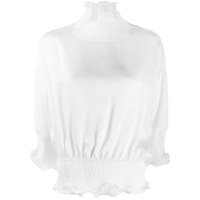 Givenchy Blusa gola alta com babados - Branco