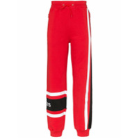 Givenchy Calça esportiva com listra de logo - Vermelho