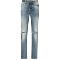 Givenchy Calça jeans reta com efeito destroyed - Azul