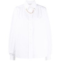 Givenchy Camisa com corrente na gola - Branco