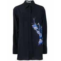 Givenchy Camisa com estampa de pássaro - Azul
