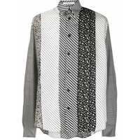 Givenchy Camisa com listras e patchwork - Branco