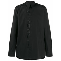 Givenchy Camisa com logo frontal bordado - Preto