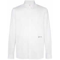 Givenchy Camisa de algodão com logo bordado - Branco