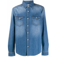 Givenchy Camisa jeans com bolso no busto - Azul
