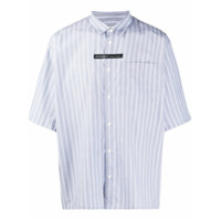 Givenchy Camisa mangas curtas com listras verticais - Azul