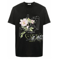 Givenchy Camiseta com estampa de peônia - Preto