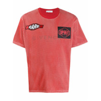 Givenchy Camiseta com mesh e aplicação de patch - Vermelho