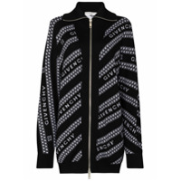 Givenchy Cardigan com detalhe de corrente e logo - Preto