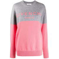Givenchy colour block logo cashmere jumper - Rosa