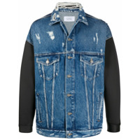 Givenchy Jaqueta jeans com mangas contrastantes - Azul